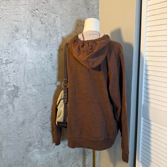Preppy Soft Brown Fall Hoodie - Picture 6 of 8